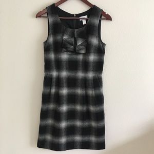 FINAL Ann Taylor LOFT 2 wool plaid print dress